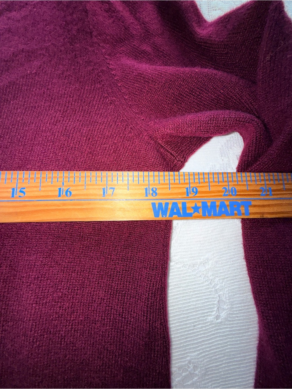 J.Crew Italian Cashmere V-Neck Sweater Burgundy Wine Red Women's Size L - Picture 6 of 11